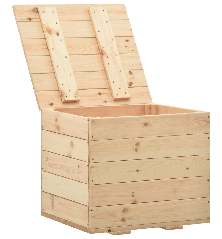 Daiktadėžė, 60x54x50,7cm, pušies medienos masyvas