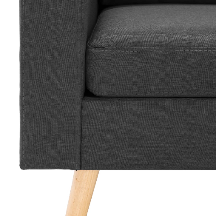 Dvivietė sofa, tamsiai pilkos spalvos, audinys