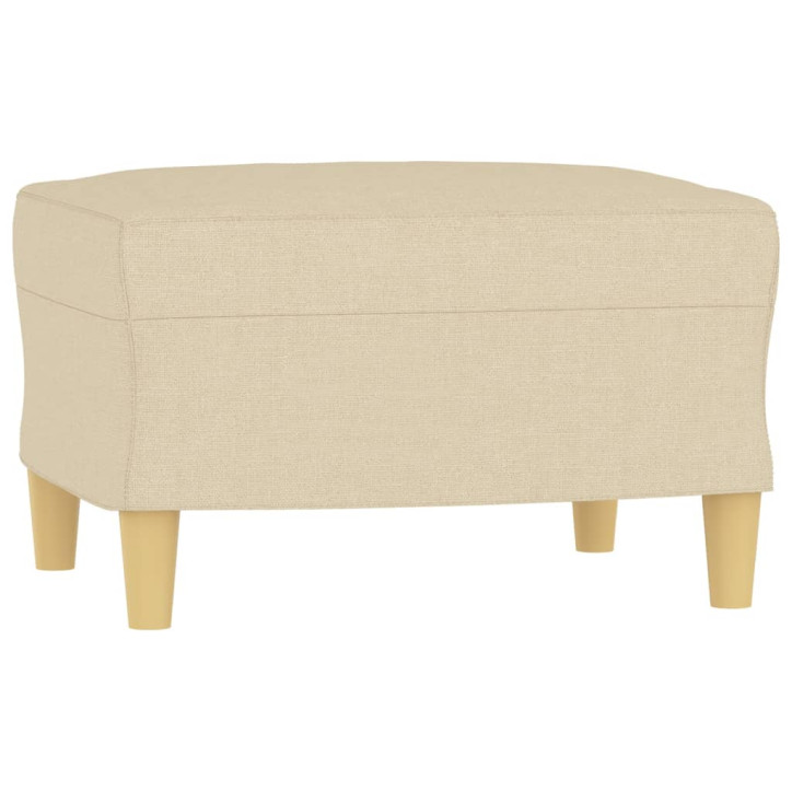 Trivietė sofa su pakoja, kreminės spalvos, 180cm, audinys