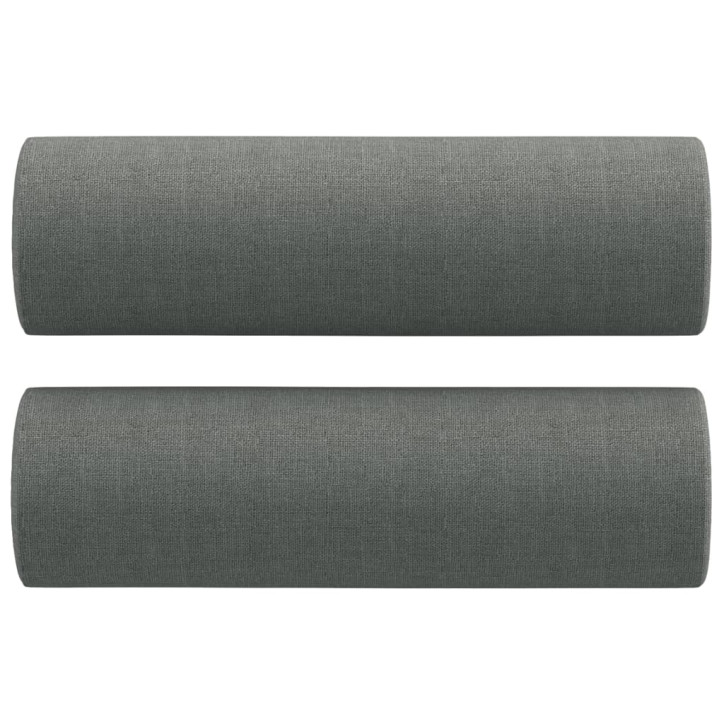 Dvivietė sofa su pagalvėlėmis, tamsiai pilka, 120cm, audinys