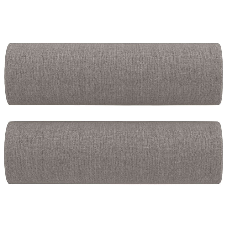 Trivietė sofa su pagalvėlėmis, taupe spalvos, 180cm, audinys