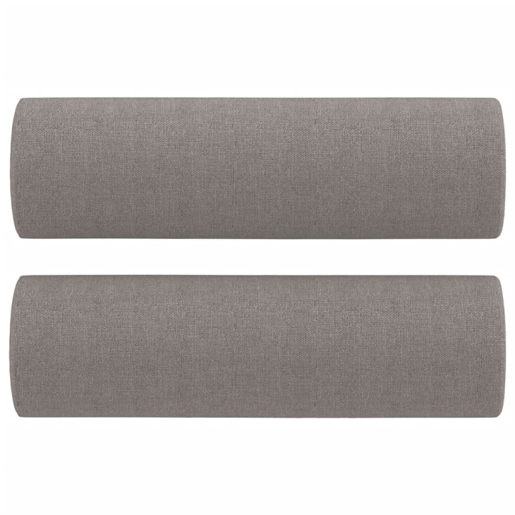 Dvivietė sofa su pagalvėlėmis, taupe spalvos, 140cm, audinys