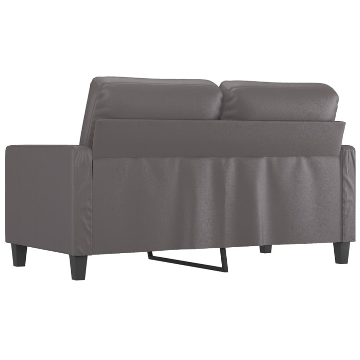 Dvivietė sofa, pilkos spalvos, 120cm, dirbtinė oda