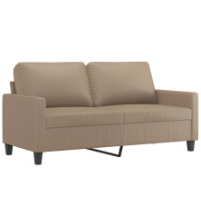 Dvivietė sofa, kapučino spalvos, 140cm, dirbtinė oda