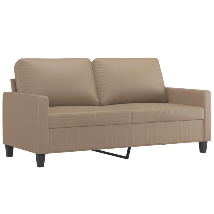 Dvivietė sofa, kapučino spalvos, 140cm, dirbtinė oda