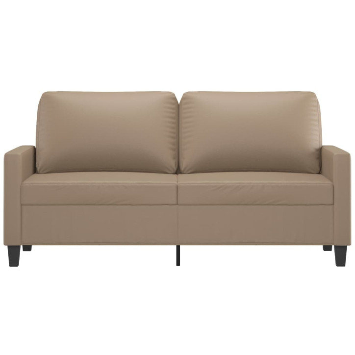 Dvivietė sofa, kapučino spalvos, 140cm, dirbtinė oda