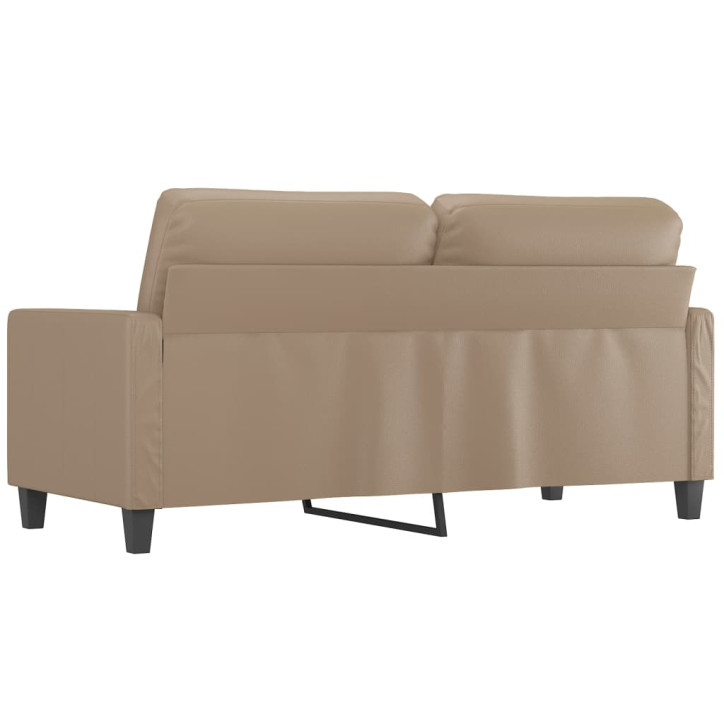 Dvivietė sofa, kapučino spalvos, 140cm, dirbtinė oda