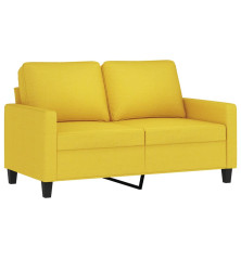 Dvivietė sofa, šviesiai geltonos spalvos, 120cm, audinys