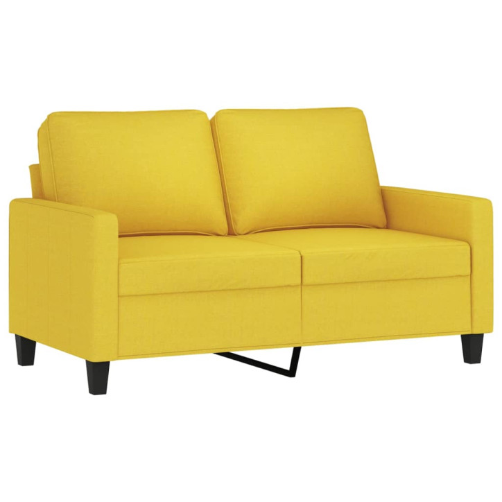 Dvivietė sofa, šviesiai geltonos spalvos, 120cm, audinys