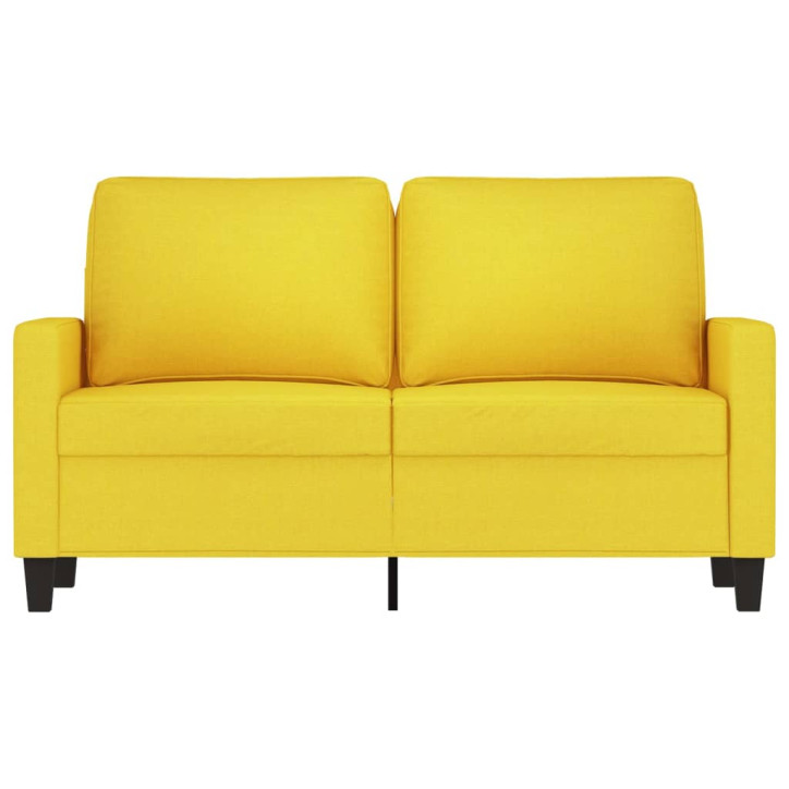 Dvivietė sofa, šviesiai geltonos spalvos, 120cm, audinys