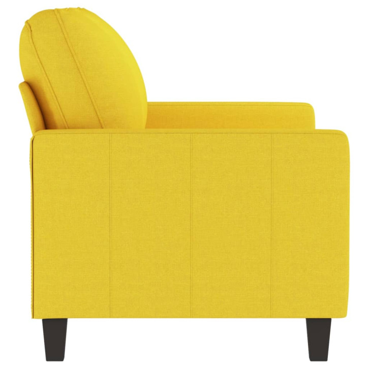 Dvivietė sofa, šviesiai geltonos spalvos, 120cm, audinys