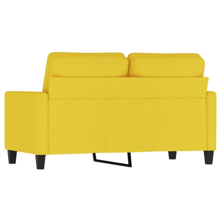 Dvivietė sofa, šviesiai geltonos spalvos, 120cm, audinys