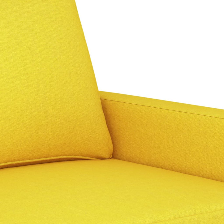 Dvivietė sofa, šviesiai geltonos spalvos, 120cm, audinys