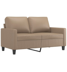 Dvivietė sofa, kapučino spalvos, 120cm, dirbtinė oda