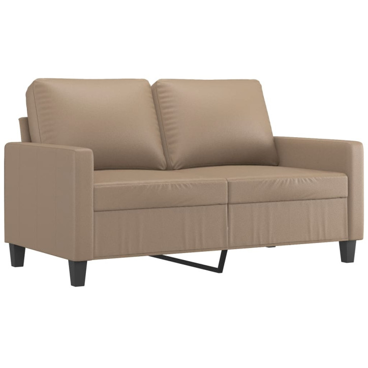 Dvivietė sofa, kapučino spalvos, 120cm, dirbtinė oda