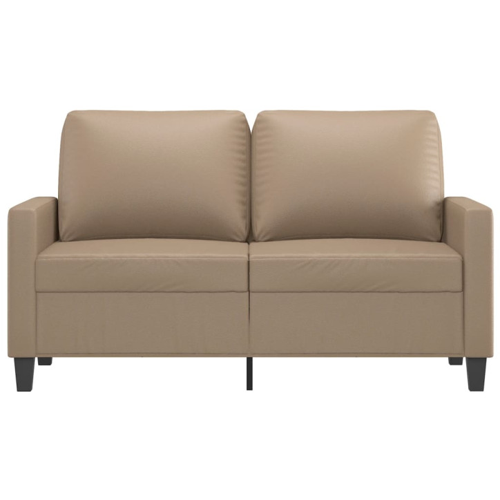 Dvivietė sofa, kapučino spalvos, 120cm, dirbtinė oda