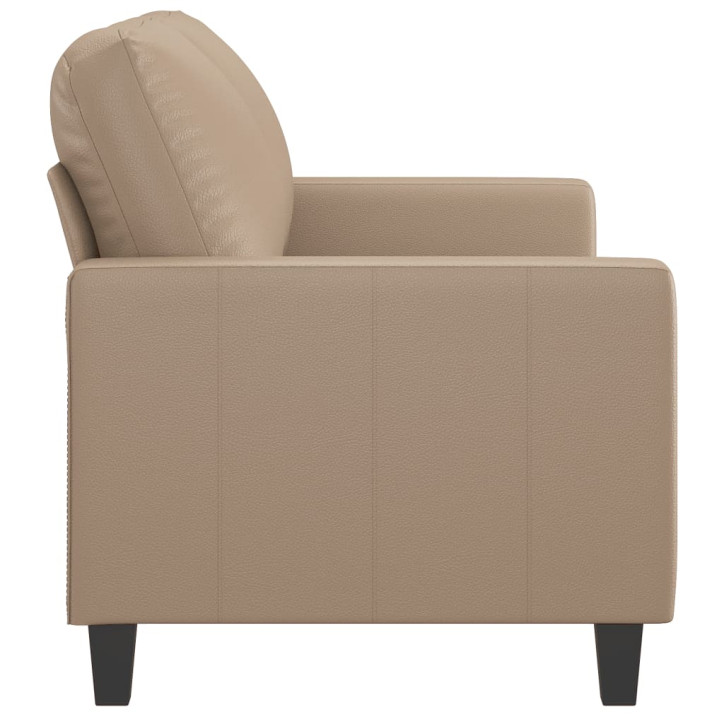 Dvivietė sofa, kapučino spalvos, 120cm, dirbtinė oda