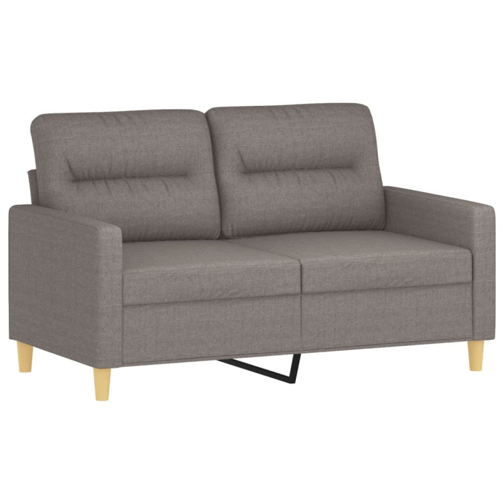 Dvivietė sofa su pagalvėlėmis, taupe spalvos, 120cm, audinys