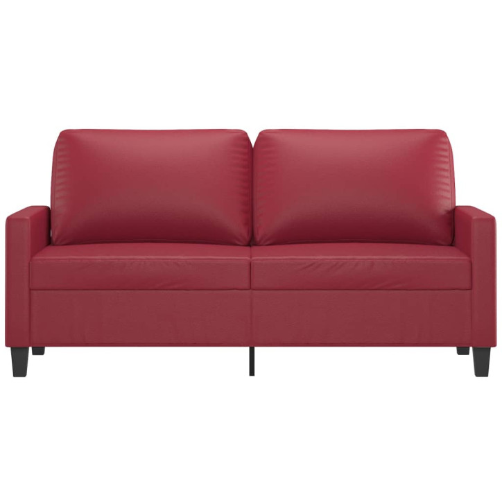 Dvivietė sofa, raudonojo vyno spalvos, 140cm, dirbtinė oda