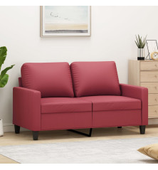 Dvivietė sofa, raudonojo vyno spalvos, 120cm, dirbtinė oda