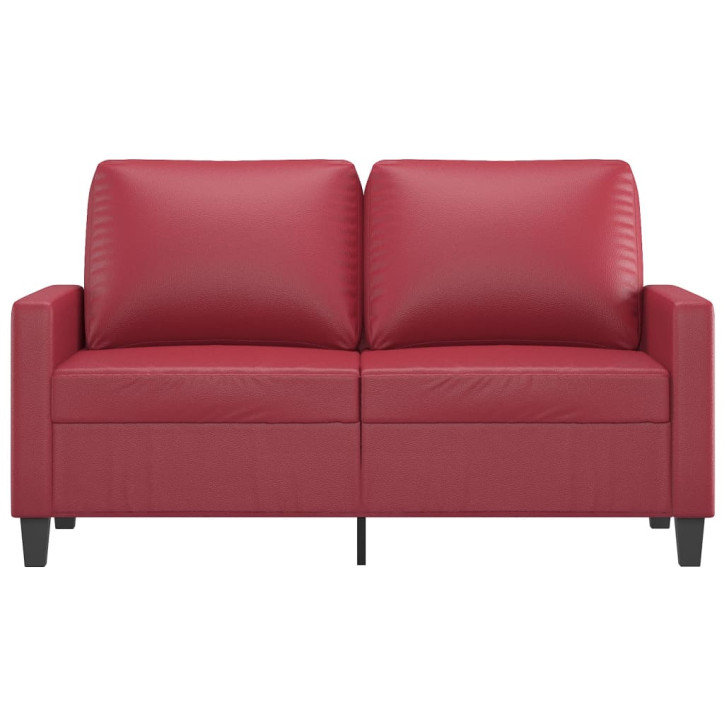 Dvivietė sofa, raudonojo vyno spalvos, 120cm, dirbtinė oda