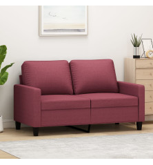 Dvivietė sofa, raudonojo vyno spalvos, 120cm, audinys