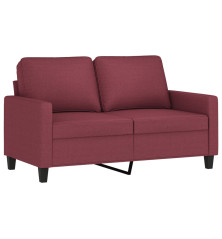 Dvivietė sofa, raudonojo vyno spalvos, 120cm, audinys