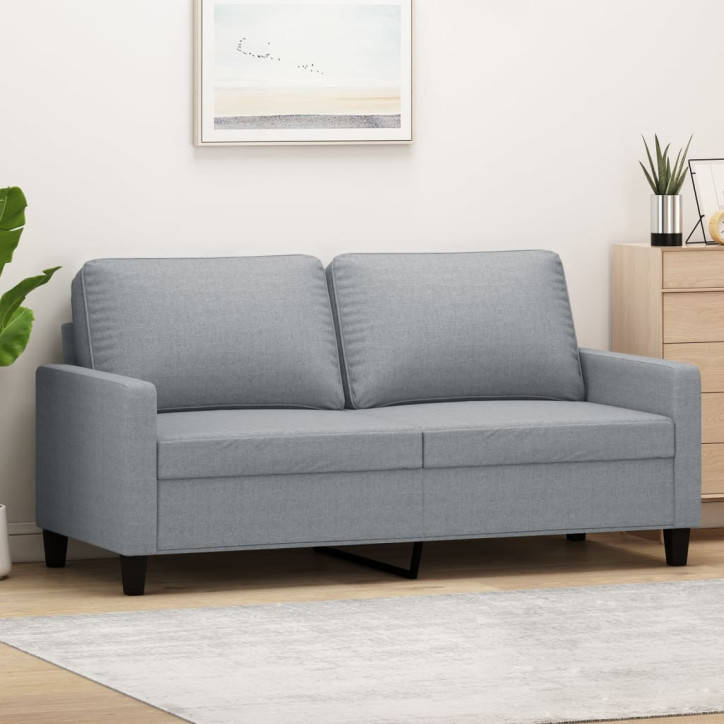 Dvivietė sofa, šviesiai pilkos spalvos, 140cm, audinys