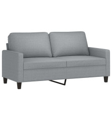 Dvivietė sofa, šviesiai pilkos spalvos, 140cm, audinys