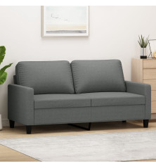 Dvivietė sofa, tamsiai pilkos spalvos, 140cm, audinys