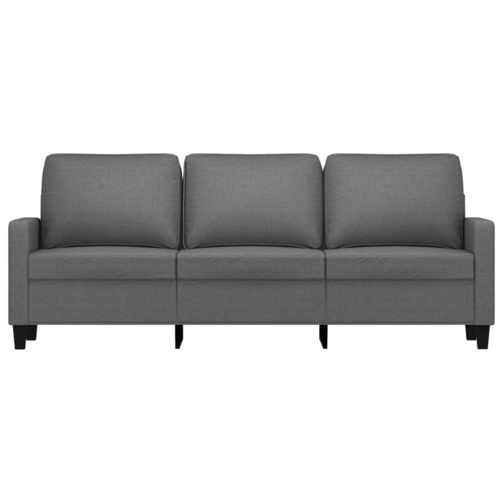 Trivietė sofa, tamsiai pilkos spalvos, 180cm, audinys