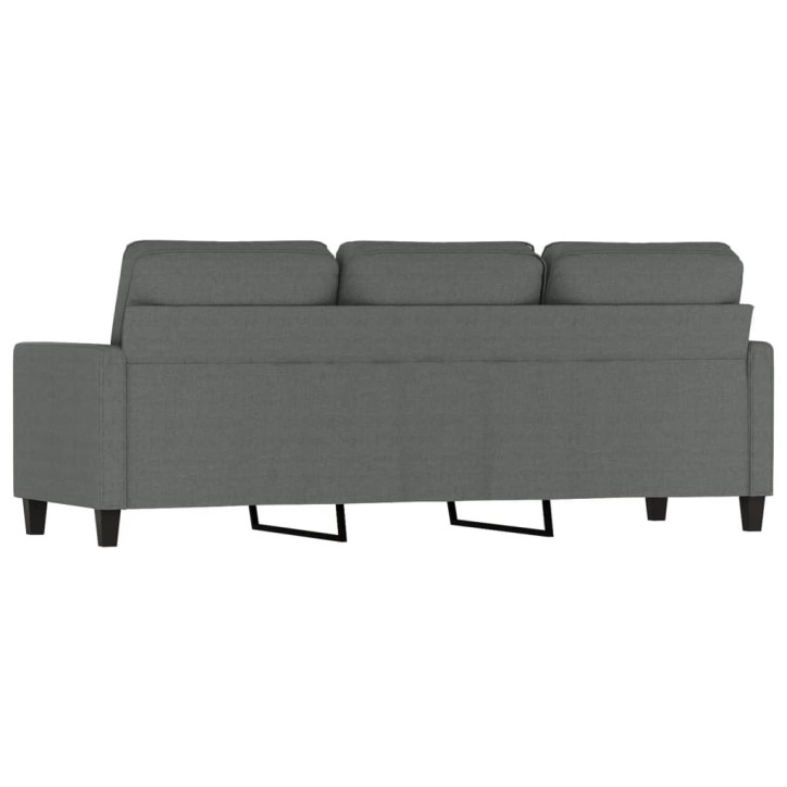 Trivietė sofa, tamsiai pilkos spalvos, 180cm, audinys