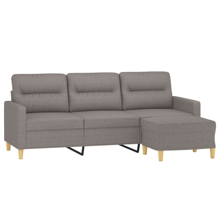 Trivietė sofa su pakoja, taupe spalvos, 180cm, audinys