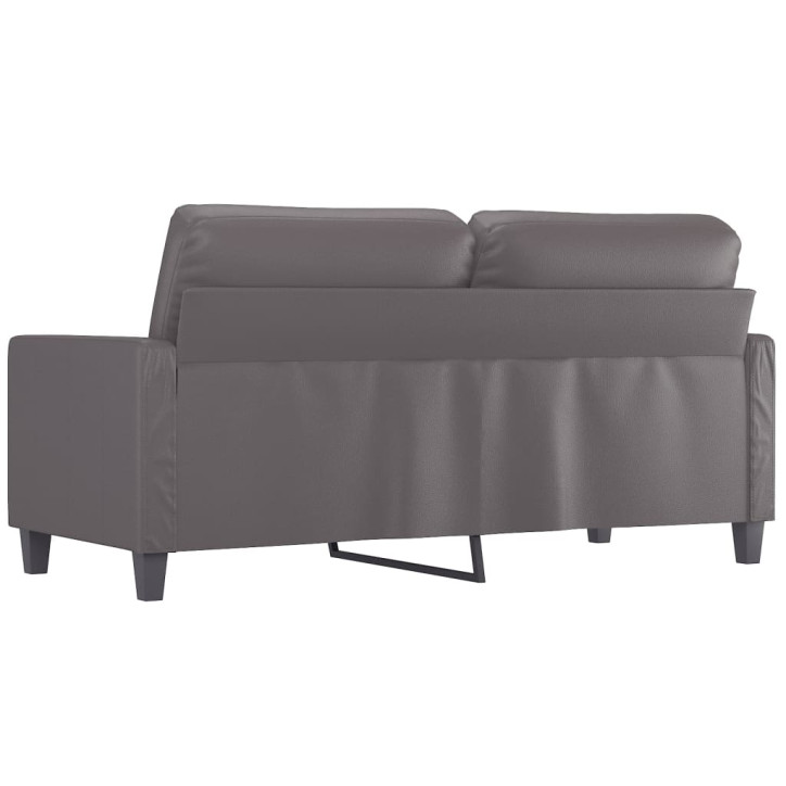 Dvivietė sofa, pilkos spalvos, 140cm, dirbtinė oda