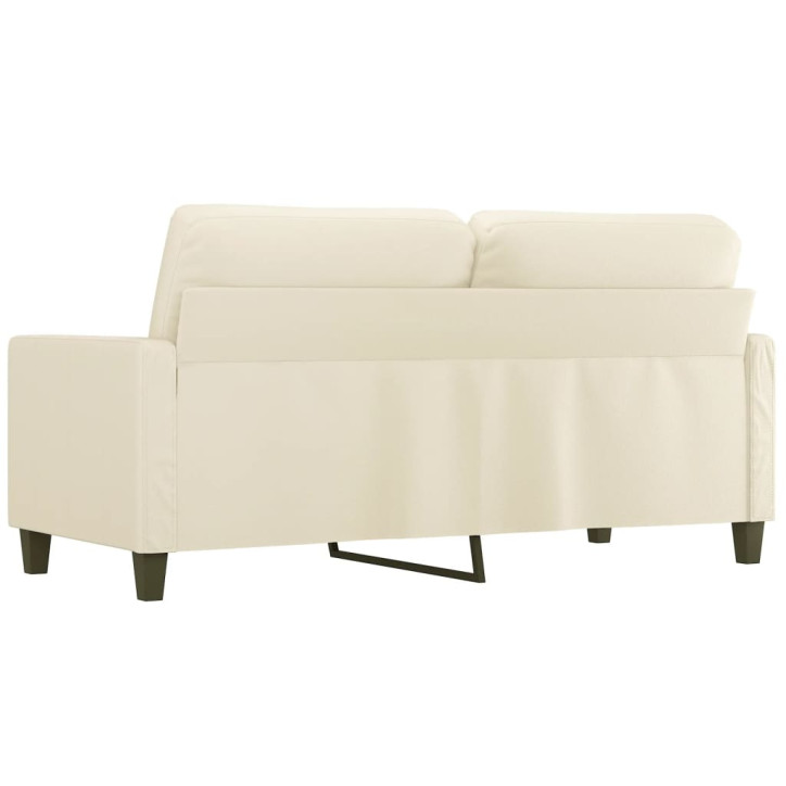 Dvivietė sofa, kreminės spalvos, 140cm, dirbtinė oda