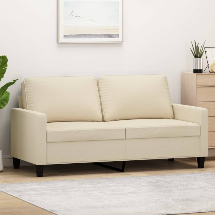 Dvivietė sofa, kreminės spalvos, 140cm, audinys