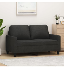 Dvivietė sofa, juodos spalvos, 120cm, audinys