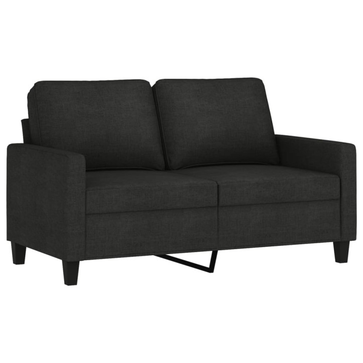 Dvivietė sofa, juodos spalvos, 120cm, audinys