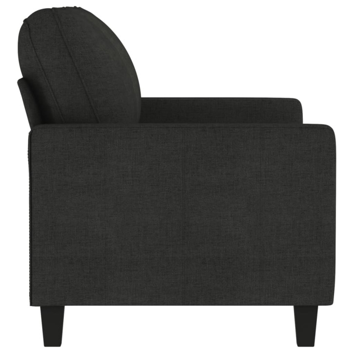 Dvivietė sofa, juodos spalvos, 120cm, audinys