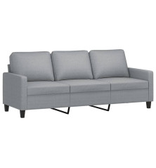 Trivietė sofa, šviesiai pilkos spalvos, 180cm, audinys