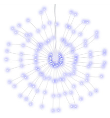Kalėdinis šviestuvas fejerverkas, 140 mėlynų LED lempučių, 17cm