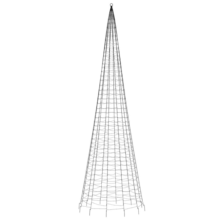 Kalėdų eglutė ant vėliavos stiebo, 500cm, 1534 spalvotos LED