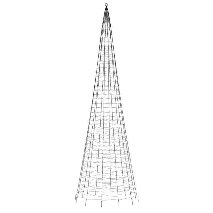 Kalėdų eglutė ant vėliavos stiebo, 500cm, 1534 mėlynos LED