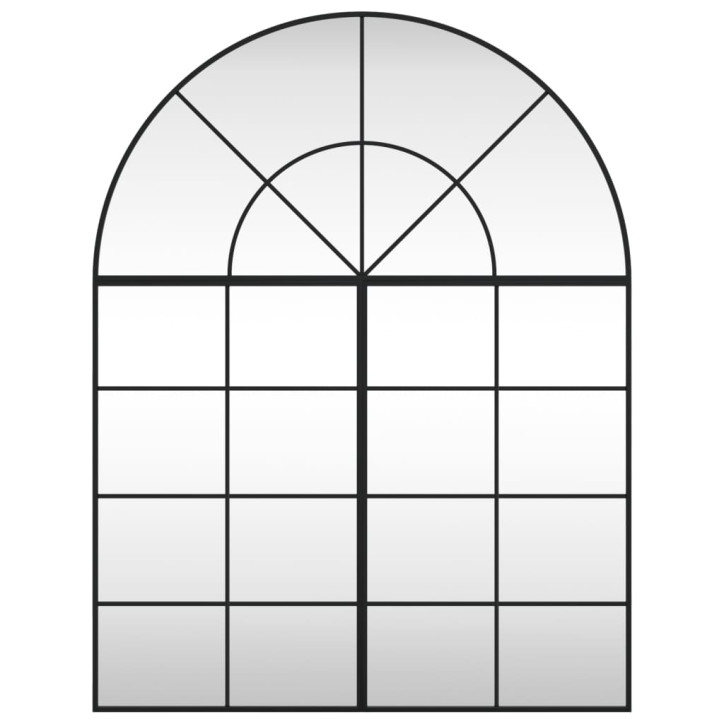 Sieninis veidrodis, juodos spalvos, 100x130cm, geležis, arkinis