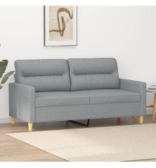 Dvivietė sofa, šviesiai pilkos spalvos, 140cm, audinys