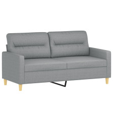 Dvivietė sofa, šviesiai pilkos spalvos, 140cm, audinys