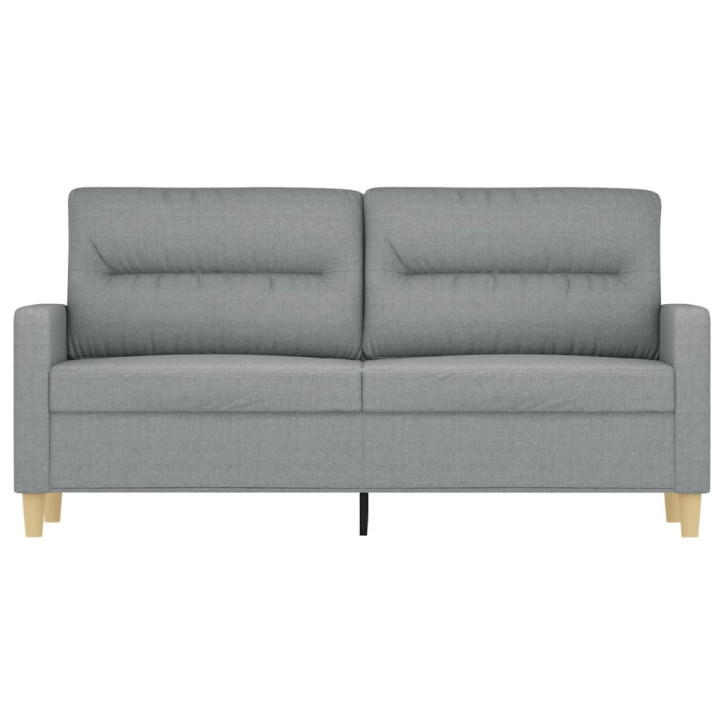 Dvivietė sofa, šviesiai pilkos spalvos, 140cm, audinys