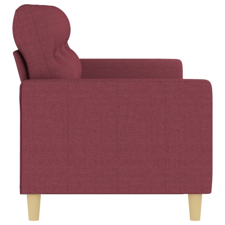 Trivietė sofa, raudonojo vyno spalvos, 180cm, audinys