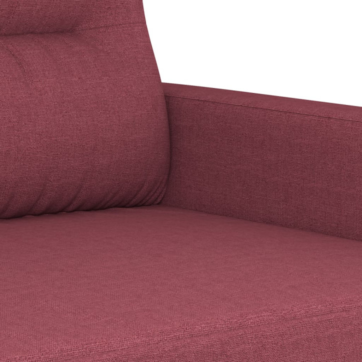 Trivietė sofa, raudonojo vyno spalvos, 180cm, audinys