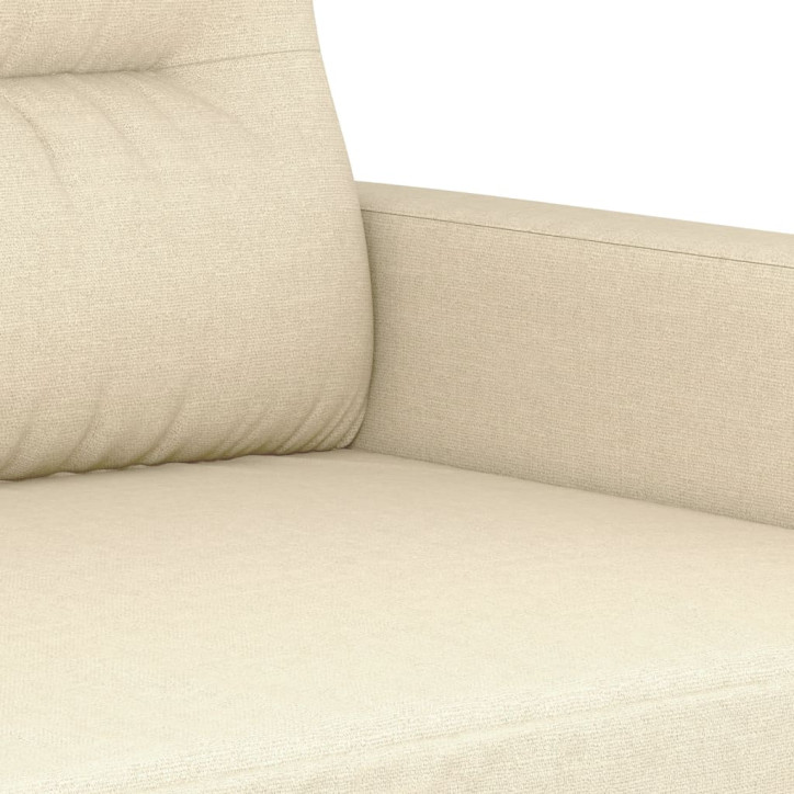 Trivietė sofa, kreminės spalvos, 180cm, audinys